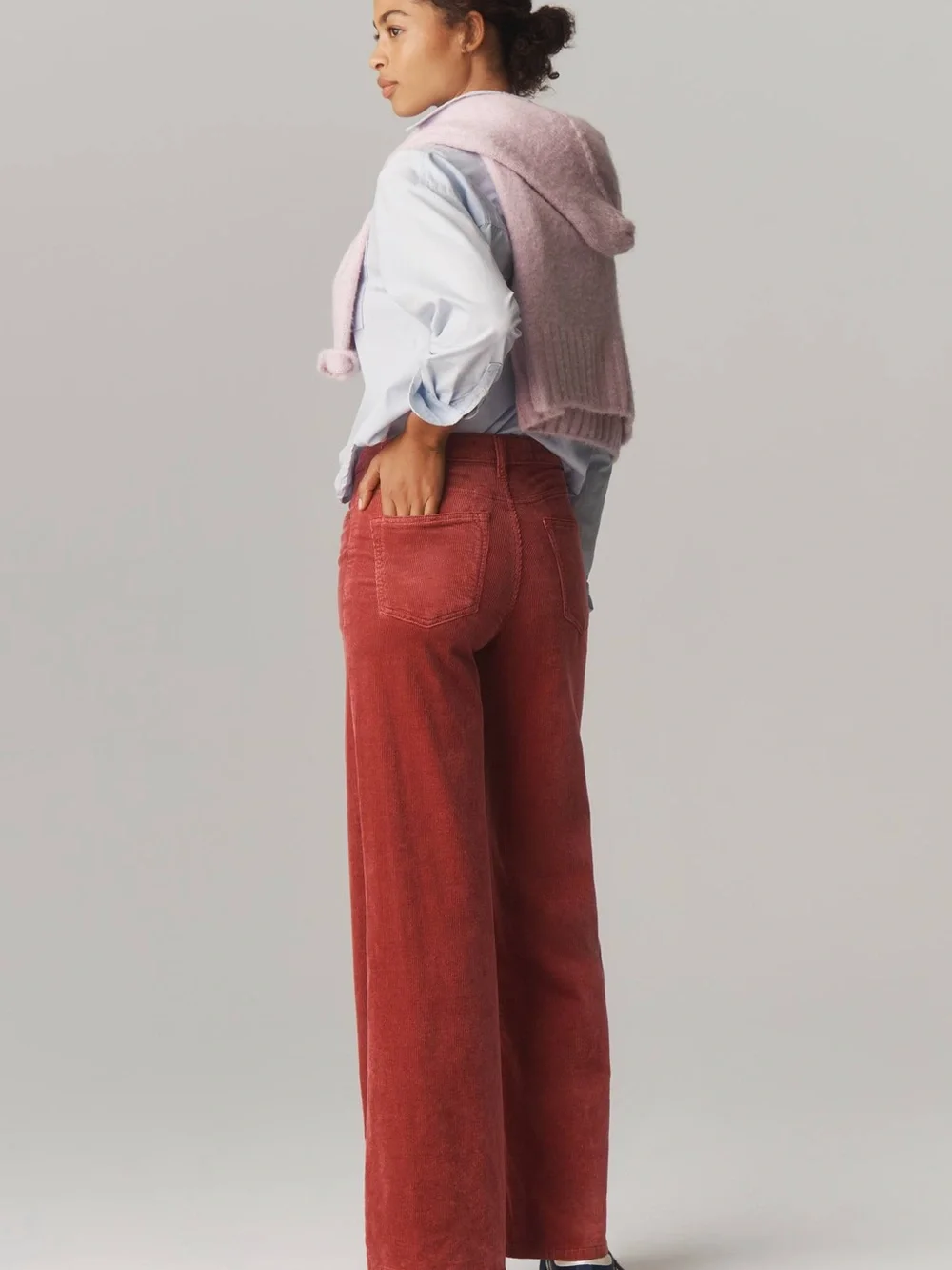 The Robbie Corduroy High-Rise Flare Jeans by Pilcro-Anthropologie - Picture 2 of 8